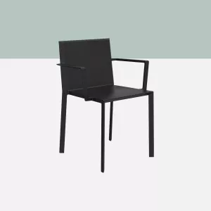 Quartz stacking chair with armrest 