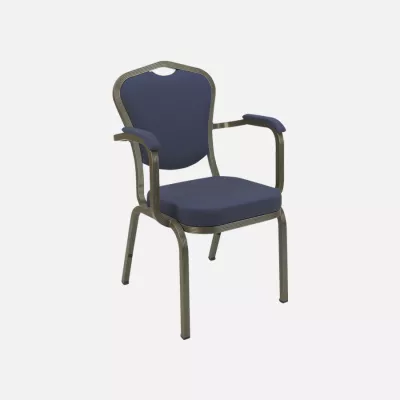 Amon Large chaise empilable avec accoudoirs