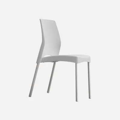 Breeze stacking chair white