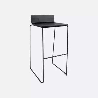 Contour stackable bar stool black
