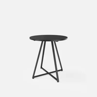 Diskus L design inklapbare tafel zwart