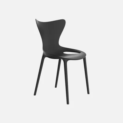 Love stacking chair black