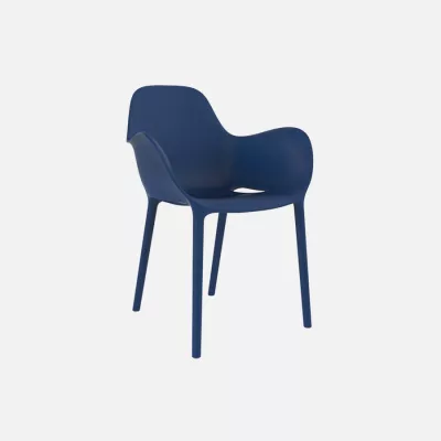 Sabinas chaise empilable bleue