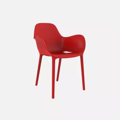 Sabinas chaise empilable rouge