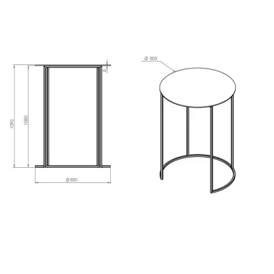 Cidrum bar table - dimensions
